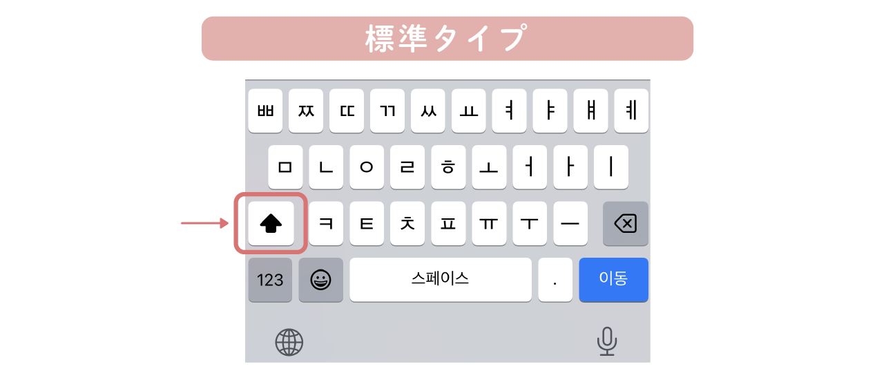 スマホ韓国語キーボード_標準