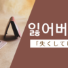 失くしてしまう｜잃어버리다｜韓国語