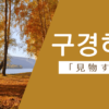 見物する｜구경하다｜韓国語