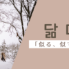 似る｜닮다｜韓国語