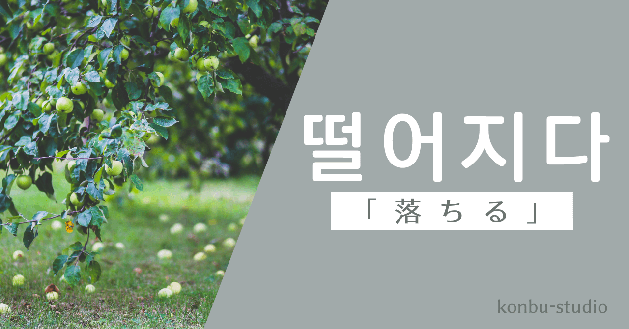 落ちる｜떨어지다｜韓国語