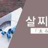 太る｜살찌다｜韓国語
